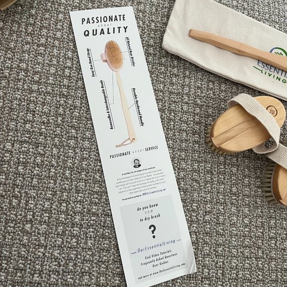 Essential Living - 3-Piece Dry Brushing Spa Kit - NWT - Picture 8 of 9